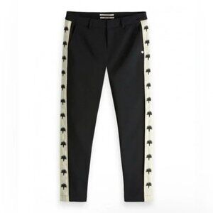 Scotch & Soda Raffia Town Dress Trousers Small Black Office Business Evening